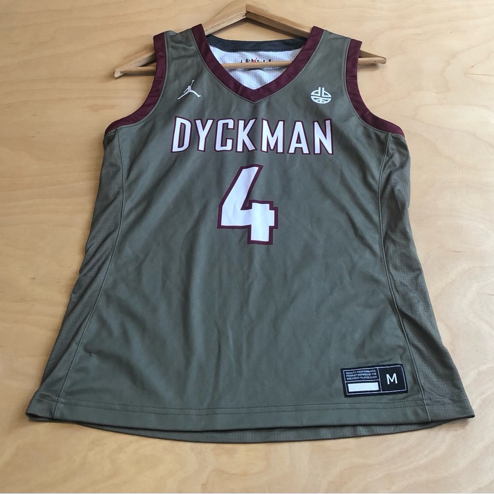 Jordan Dyckman Olive Green Jersey V Neck Mesh Sides Sport Unisex Sz M.